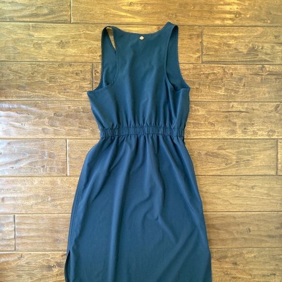 Calia by Carrie Underwood Navy Midi Dress Medium Athletic Sleeveless Drawstring - Picture 2 of 9